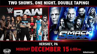 RAW SmackDown Same Night in Hershey PA One Ticket Two WWE Shows SmackDown Airs Dec 19th 2025