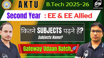 | Subject List 💻 All 12 Subjects in B.Tech 2nd Year | EE & EE Allied Branches  🔍
