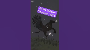 Middle of the Night in Flying Unicorn Simulator! #videogameland #flyingunicornsimulator2024 #shorts