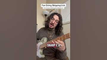 Cool String Skipping Idea #guitarpractice #guitarlick #guitarlesson #guitarteacher