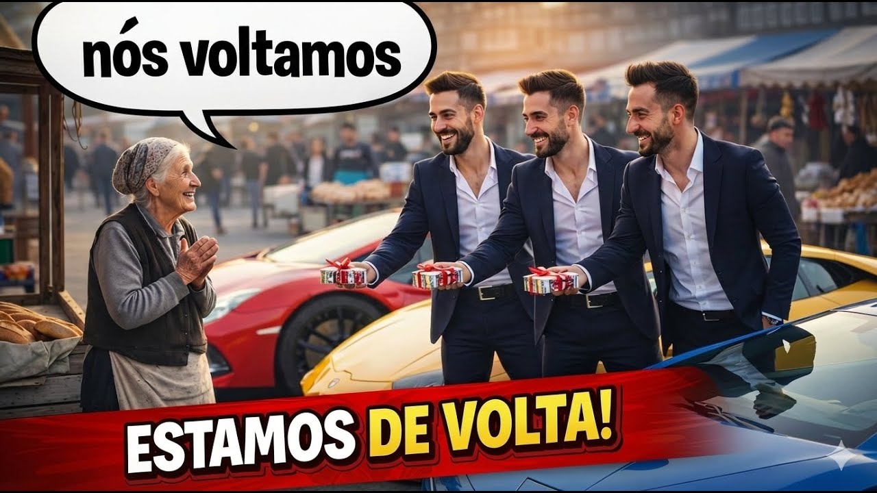 Idosa pobre sem nada alimentou trigêmeos abandonados… O retorno veio em Forma de Três Lamborghinis