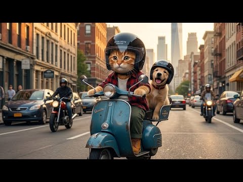 Meow Meow's Amazing City Scooter Adventure! 🛵🐱
