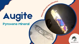 Augite Pyroxene Mineral Grain Under Microscope Optical Mineralogy