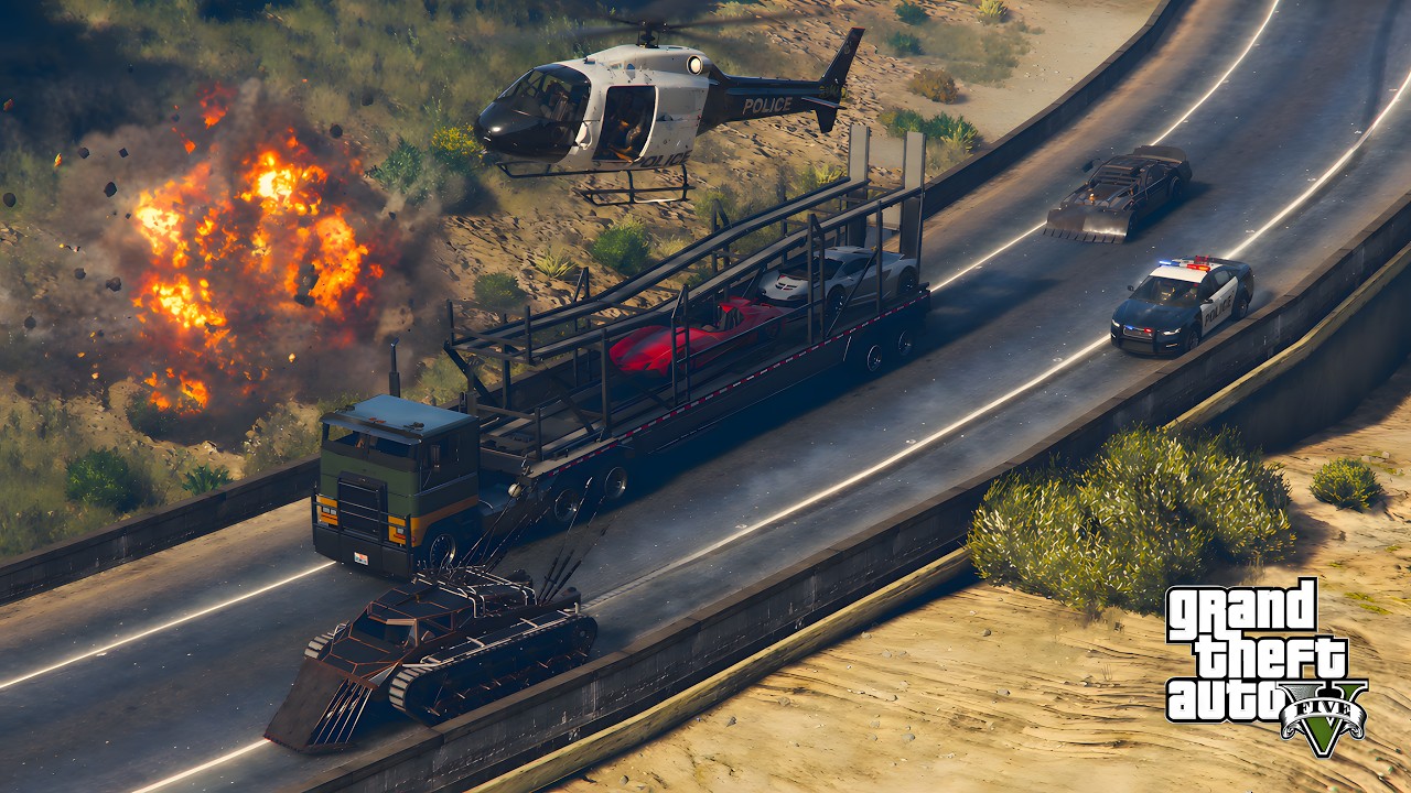 GTA 5 Cinematic Heist & Destruction Compilation | Epic 5 Star Police ...