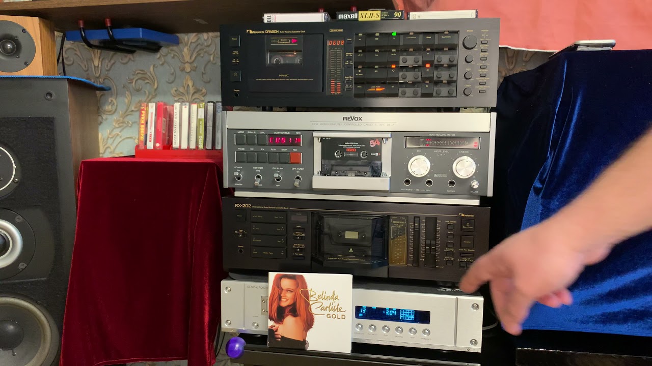 Запись с Dolby B на ReVox B710 и Nakamichi Dragon.