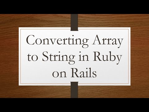 Converting Array to String in Ruby on Rails