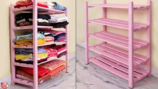 Multi Purpose !! Rack Organizer || DIY Cloth Cabinet