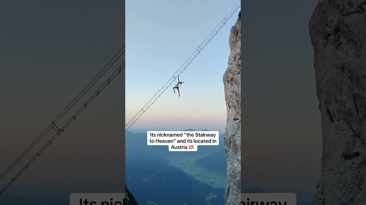Stairway to heaven via ferrata in Austria 🇦🇹?! #travel #austria #travelapp #austria #viaferrata