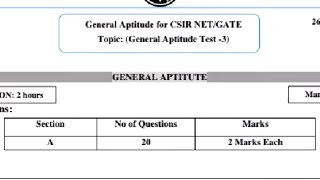 GENERAL APTITUDE (CSIR NET) TEST PDF--03....