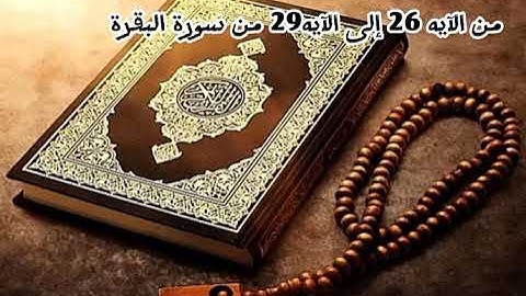 # سورة البقرة من الآية 26 إلى الآية 29