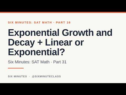 Function Notation and Evaluation and Domain and Range | Six Minutes: SAT Math, Part 17