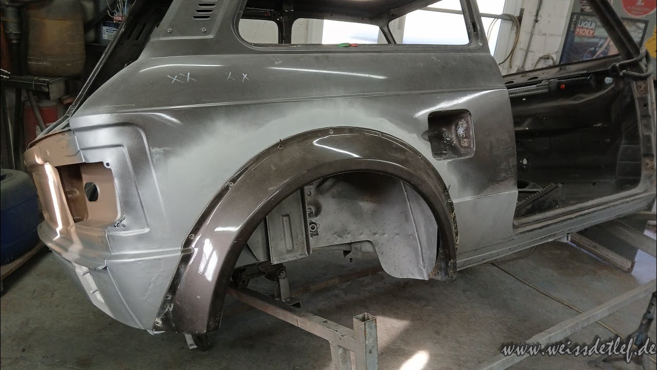 Autobianchi Lancia A112 Abarth 70 HP Teil 7 Blecharbeiten Seitenwand hinten rechts.