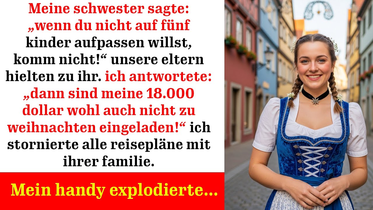 Schwester stellt dreiste Forderung doch meine Antwort lässt Weihnachten eskalieren.