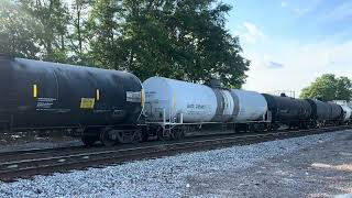 CSX I138-21 NB Intermodal Train Meets CSX M491-21 SB Manifest Train At Pine St Crossing Florence SC
