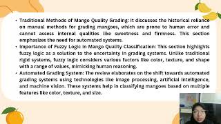 FUZZY LOGIC SYSTEM FOR MANGO QUALITY CLASSIFICATION | IMAGE PROCESSING (NMJ41203) | MINI PROJECT