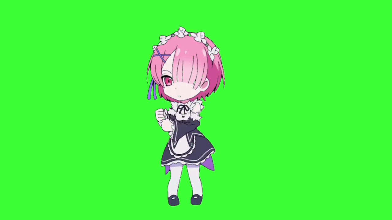 GREEN SCREEN EFFECTS Ram Re Zero Girl Dancing YouTube