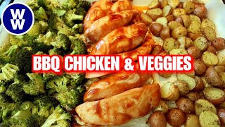 Sheet-Pan BBQ Chicken & Veggies-Weight Watchers Dinner Meal Prep-WW Recipe | With Calories & Macros!