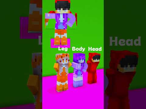 BODY PARTS DANCE! #minecraft #shorts