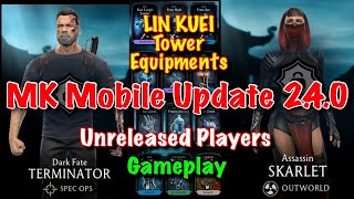 MK Mobile Update 2.4.0 Unreleased Players | All LIN KUEI Tower Equipments