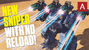 War Robots - New Supercharged Laser Weapons with NO RELOAD! Test Server Gameplay WR