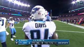 Corey Davis Insane One-Handed Td Catch Ans Vs. Patriots Nfl