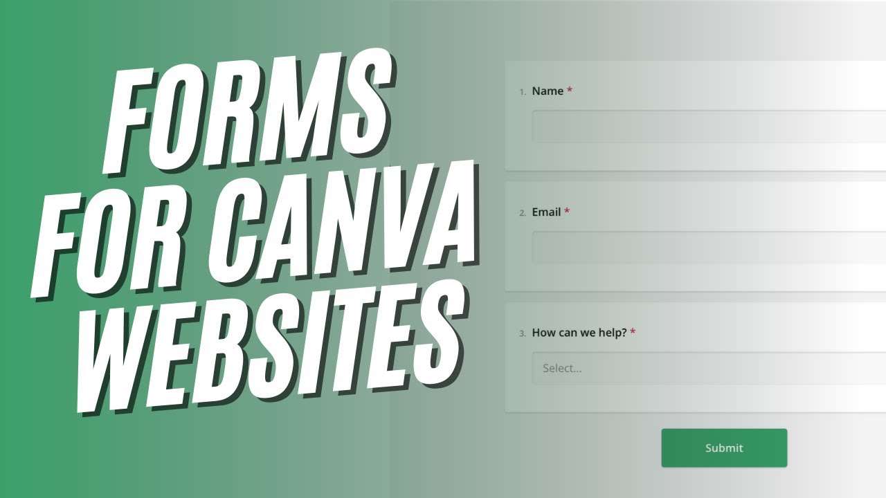 Add Forms to Canva Websites in Seconds - YouTube