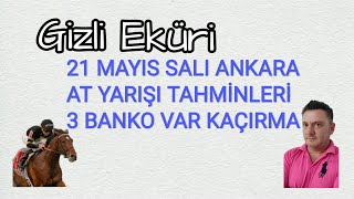 21 Mayis 2024 Sali Ankara At Yarişi Tahmi̇nleri̇ Gi̇zli̇ Eküri̇ Kanali̇mi̇zda