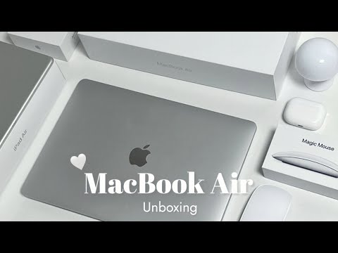 맥북 에어 m1 m2 언박싱  MacBook Air Unboxing | 대학생 노트북👩🏻‍💻 & 매직 마우스🖱️(ENG CC)