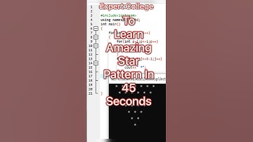 Star Patterns In C | Expert College #youtubeshorts #coding #shorts #shortvideo #viral #viralvideo