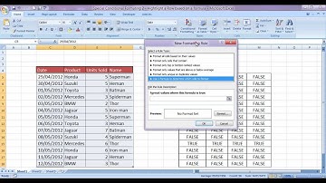 Color Row in Excel with Conditional Formatting