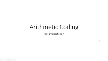 Arithmetic coding