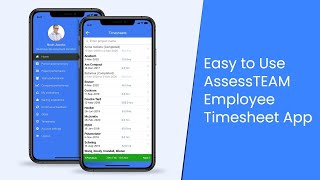 Easy to use AssessTEAM employee timesheet app