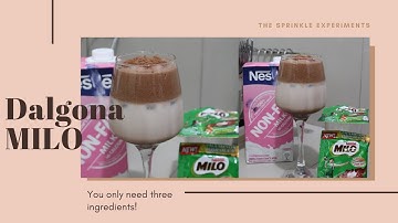 #Dalgona #DalgonaMilo #ChocolateDrink How To Make Dalgona MILO without Whipped Cream || PHILIPPINES