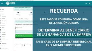 SEPREC TRAMITE 1 INSCRIPCION DE EMPRESA UNIPERSONAL screenshot 4