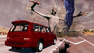 Escape From The Shy Guy SCP096 in Headphones Car vs Tornado BeamNG screenshot 3