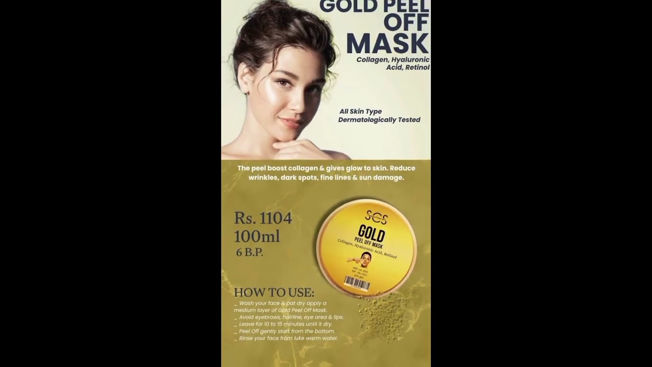 Gold peel off Mask
