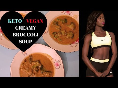MY KETO DINNER | BROCCOLI CREAMY SOUP| VEGAN| DELICIOUS