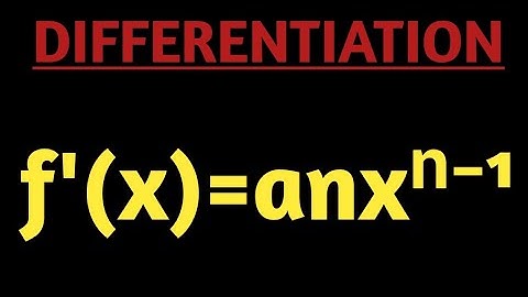 Differentiation | Polynomial Rule | Differential Calculus