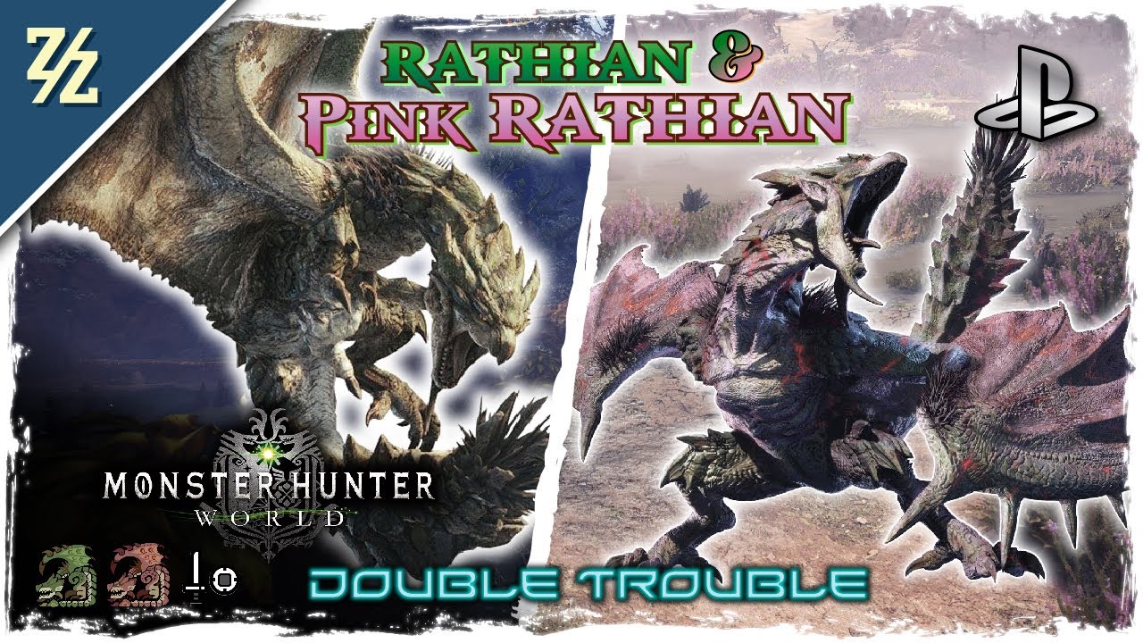 Pink Rathain World Monster Hunter World | Sword & Shield Gameplay | Kill Rathian & Pink ...