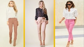 Cómo combinar un pantalón rosado? Más de 25 outift pantalón rosa - YouTube