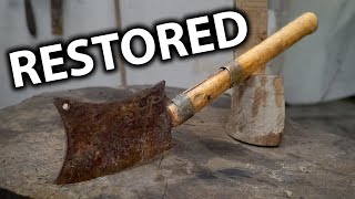 Antique Rusty Butcher's Axe Restoration (Czech Forge EP. 1)