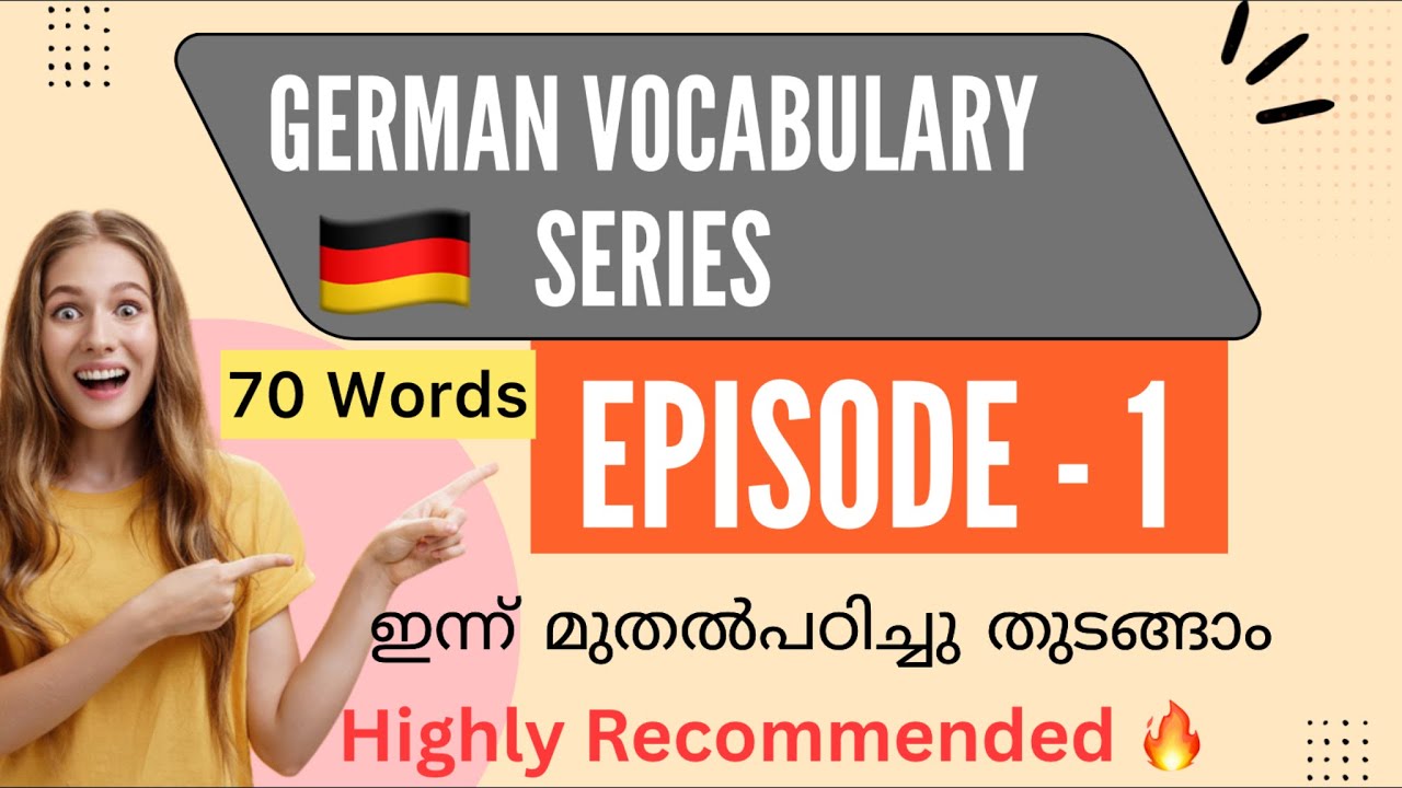 🔥 1. Серия «Немецкая лексика» | Эпизод 1 | 70 простых слов