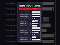 🚀All HTML Input Types in One Shot💻 #html #css #webdevelopment #webdeveloper #webdesign #codinglife