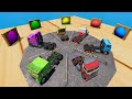 All new tseries trucks vs stairs color with portal trap  racing  crashing  beamngdrive 30