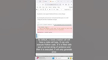How to Change a Code Cell to a Markdown Cell using Jupyter Notebook in Microsoft Windows #shorts