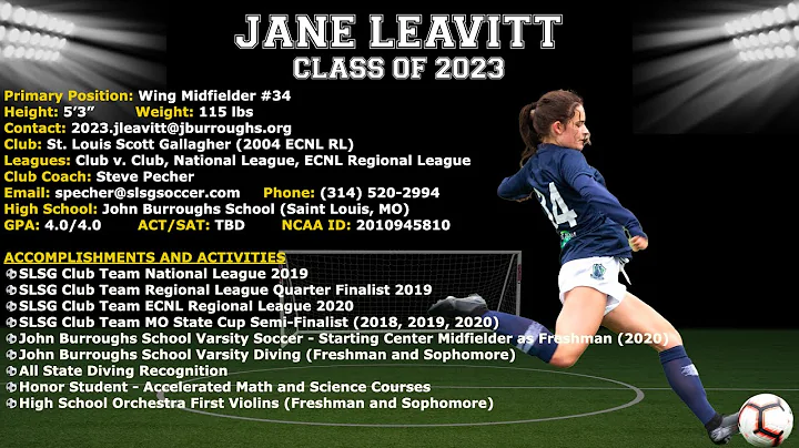 Jane Leavitt - Soccer College Recruitment Video (C...