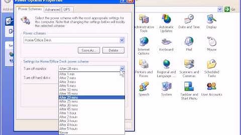 How To Change The Power Option In Windows XP