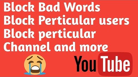 How to block bad word comments in youtube | Disable comments on youtube