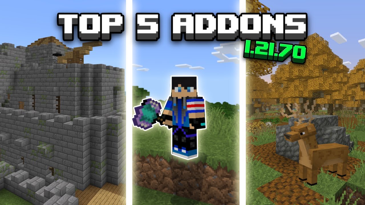 Top 5 Addons para Mejorar Minecraft 1.21.70 💖 - YouTube