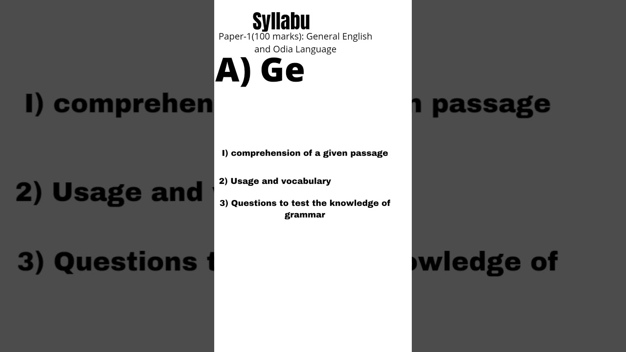 Odisha si syllabus 2021 l Odisha si selection procedure 2021 l Odisha police recruitment 2021 l odia